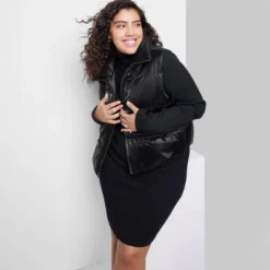 Women's Iridescent Cropped Puffer Vest - Wild Fable™ Black -Women Clothing Shop GUEST 8e3de4cc b49f 4c95 8e7c c4834e5b911f