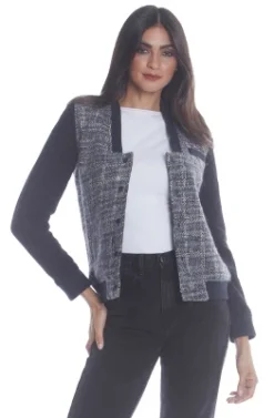 Members Only Women's Updated Tweed Varsity Jacket With Contrast Sleeve 8 Members Only Women's Updated Tweed Varsity Jacket With Contrast Sleeve -Women Clothing Shop GUEST 8edaab42 2827 4818 ad5a 4c7484950dba