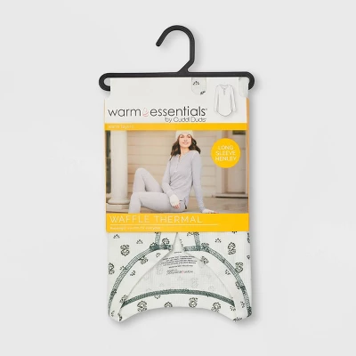 Warm Essentials By Cuddl Duds Women's Waffle Long Sleeve Henley Pajama Top 1 Warm Essentials By Cuddl Duds Women's Waffle Long Sleeve Henley Pajama Top