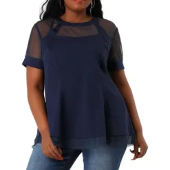 Agnes Orinda Women's Plus Size Round Neck Lace Swing Yoke Top -Women Clothing Shop GUEST 9062496f 0868 44a0 9ee5 6ea2bb690c69