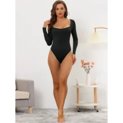 Allegra K Women's Long Sleeve Slim Fit Stretchy Square Neck Leotard Jumpsuit 9 Allegra K Women's Long Sleeve Slim Fit Stretchy Square Neck Leotard Jumpsuit -Women Clothing Shop GUEST 907125ea 123a 414d b5e3 175cabb3ffa4