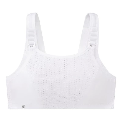 Glamorise Womens Custom Control Sports Wirefree Bra 1166 White 3 Glamorise Womens Custom Control Sports Wirefree Bra 1166 White - Image 3
