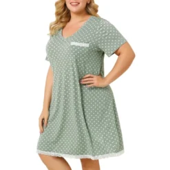 Agnes Orinda Womens Plus Size V Neck Polka Dots Short Sleeve Sleepwear Pajamas Nightgown 27 Agnes Orinda Womens Plus Size V Neck Polka Dots Short Sleeve Sleepwear Pajamas Nightgown -Women Clothing Shop GUEST 9207010f 847f 4e85 921d ffdb3493df16