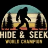Women's Design By Humans Bigfoot - Hide And Seek World Champion By Clickbong Racerback Tank Top