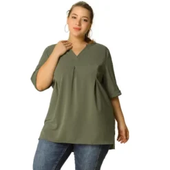 Agnes Orinda Women's Plus Size Casual Solid V Neck 1/2 Sleeve Tunic 9 Agnes Orinda Women's Plus Size Casual Solid V Neck 1/2 Sleeve Tunic -Women Clothing Shop GUEST 94f3b692 06a2 470d aa3d 85f522136805