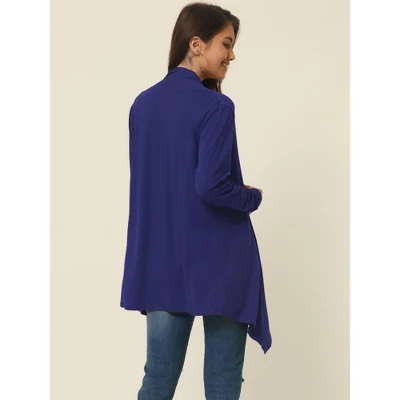 Seta T Women's Spring Fall Draped Open Front Casual Long Sleeve Lightweight Cardigan 3 Seta T Women's Spring Fall Draped Open Front Casual Long Sleeve Lightweight Cardigan - Image 3