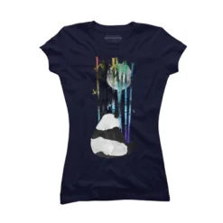 Junior's Design By Humans Panda, Bamboo & The Moon By Ikaruz T-Shirt -Women Clothing Shop GUEST 951c1923 3fe1 4264 a80a 5e11f01c43a0