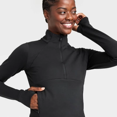 Women's 1/2 Zip Jacket - All In Motion™ 4 Women's 1/2 Zip Jacket - All In Motion™ - Image 4