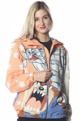 Members Only - Women's Big Bugs Windbreaker Oversized Jacket 1 Members Only - Women's Big Bugs Windbreaker Oversized Jacket