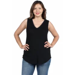 24seven Comfort Apparel Women's Plus V Neck Sleeveless Top 9 24seven Comfort Apparel Women's Plus V Neck Sleeveless Top -Women Clothing Shop GUEST 96197f6f 240d 42c0 93ea 70df1b8b4df7