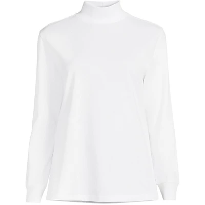Lands' End Women's Plus Size Long Sleeve Super T Mock 12 Lands' End Women's Plus Size Long Sleeve Super T Mock - Image 12
