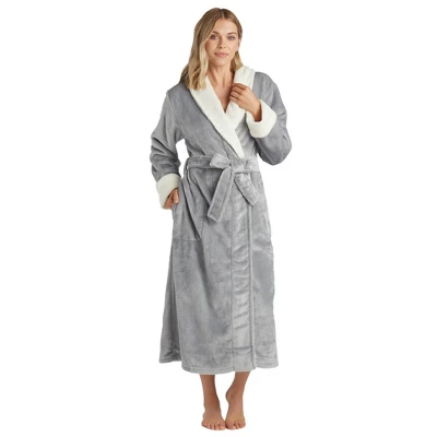 Softies Plush Faux Shearling Robe With Contrast Trim 6 Softies Plush Faux Shearling Robe With Contrast Trim - Image 6