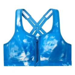Glamorise Womens Zip Up Front-Closure Sports Wirefree Bra 9266 Blue Tie-Dye -Women Clothing Shop GUEST 9ceb3ea9 c71a 48ec 8786 b4705e84fd7f
