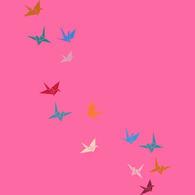 Women's Design By Humans Flying Paper Cranes Birds By Magnussons Racerback Tank Top 1 Women's Design By Humans Flying Paper Cranes Birds By Magnussons Racerback Tank Top