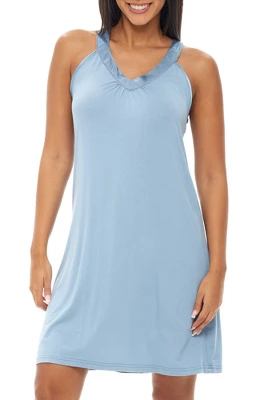 Women's Soft Knit Sleeveless Night Shirt Nightgown Pajama Top V Neck Racerback 6 Women's Soft Knit Sleeveless Night Shirt Nightgown Pajama Top V Neck Racerback - Image 6