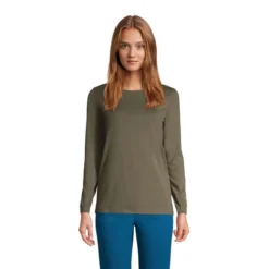 Lands' End Women's Tall Relaxed Supima Cotton Long Sleeve Crewneck T-Shirt -Women Clothing Shop GUEST 9fa44454 a359 4bd4 b31d db62b90fce53