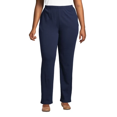 Lands' End Women's Sport Knit High Rise Elastic Waist Pull On Pants 9 Lands' End Women's Sport Knit High Rise Elastic Waist Pull On Pants - Image 9