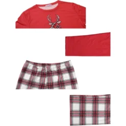 Cheibear Christmas Elk Print Tops With Plaid Pants Xmas Sleepwear Family Pajama Set 8 Cheibear Christmas Elk Print Tops With Plaid Pants Xmas Sleepwear Family Pajama Set -Women Clothing Shop GUEST a276b671 c364 4bea 9bb6 8c73f6bf4506
