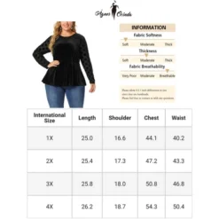 Agnes Orinda Plus Size Peplum Top For Women Polka Dots Sheer Puff Sleeve Velvet Top -Women Clothing Shop GUEST a2a71874 1e8d 43b8 bebc 734bbf125e4a