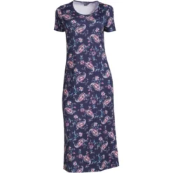 Lands' End Women's Supima Cotton Short Sleeve Midcalf Nightgown Dress -Women Clothing Shop GUEST a31206ca c291 421a a1cc 0c57dec88457