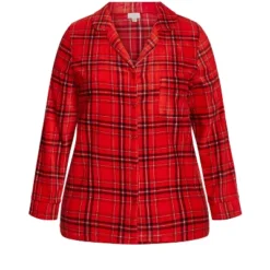 Women's Plus Size Fleece Check Sleep Top - Red | AVENUE 9 Women's Plus Size Fleece Check Sleep Top - Red | AVENUE -Women Clothing Shop GUEST a39045c2 7533 4dee a5c3 76e3aaf59090