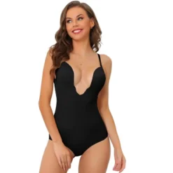 Allegra K Women's U Plunge Tummy Control Adjustable Straps Built-in Bra Full Leotard Jumpsuit Top 13 Allegra K Women's U Plunge Tummy Control Adjustable Straps Built-in Bra Full Leotard Jumpsuit Top -Women Clothing Shop GUEST a5338836 c27e 4ecb 89b4 45a07d0efcfd