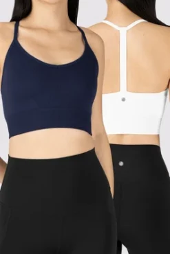 Yogalicious 2 Pack Ribbed Seamless V-Neck Bra -Women Clothing Shop GUEST a7b65a3b 4559 468a abd9 fd46460717be