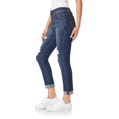 WallFlower Women's Flirty Curvy Crop High-Rise Insta Stretch Juniors (Available In Plus Size) 2 WallFlower Women's Flirty Curvy Crop High-Rise Insta Stretch Juniors (Available In Plus Size) - Image 2