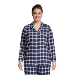 Lands' End Women's Long Sleeve Print Flannel Pajama Top -Women Clothing Shop GUEST a9ad0282 68fd 46aa bb46 d8c8bf2b7507