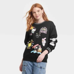 Women's Sanrio Hello Kitty And Friends Graphic Sweatshirt - Black -Women Clothing Shop GUEST aaee7993 ef5a 4a8c 8d80 6d424fafe31f