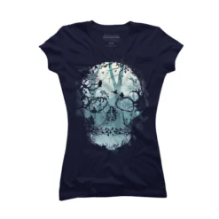 Junior's Design By Humans Dark Forest Skull By Sitchko T-Shirt 7 Junior's Design By Humans Dark Forest Skull By Sitchko T-Shirt -Women Clothing Shop GUEST ac7089de 52b8 42d6 bc07 ad31c75d1c9a