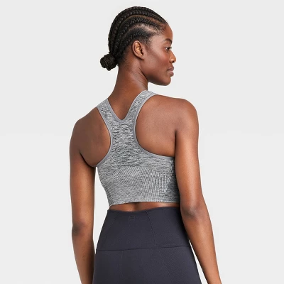 Women's Medium Support Seamless High-Neck Sports Bra - All In Motion™ 1 Women's Medium Support Seamless High-Neck Sports Bra - All In Motion™