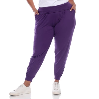 Women's Plus Size Harem Pants - White Mark 10 Women's Plus Size Harem Pants - White Mark - Image 10