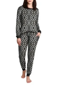 Blis Women's Crew Neck Pajama Set With Jogger -Women Clothing Shop GUEST af50ddbc 5721 489a 831b caec9c1a41e5
