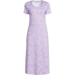 Lands' End Women's Supima Cotton Short Sleeve Midcalf Nightgown Dress -Women Clothing Shop GUEST af5f1789 3bb0 4fbc 8094 3bff0550aa50