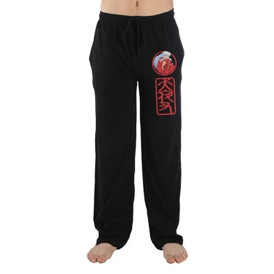 Mens Black InuYasha Anime Cartoon Character Sleep Pajama Pants 7 Mens Black InuYasha Anime Cartoon Character Sleep Pajama Pants - Image 7