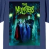 The Munsters Rob Zombie Remake Key Poster Art Crew Neck Short Sleeve Navy Women's T-shirt