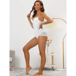 Allegra K Women's Adjustable Straps Tummy Control Shaping Mesh Leotard With Bra -Women Clothing Shop GUEST b322ceb8 754d 4231 938d da2b3233c89b