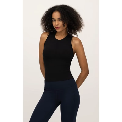 Yogalicious Womens Carrie Seamless High Neck Racerback Tank - 2 Pack 3 Yogalicious Womens Carrie Seamless High Neck Racerback Tank - 2 Pack - Image 3