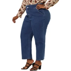 Agnes Orinda Women's Plus Size Pant Pockets Zip Up Button Fly Elastic Waist Denim Jeans 11 Agnes Orinda Women's Plus Size Pant Pockets Zip Up Button Fly Elastic Waist Denim Jeans -Women Clothing Shop GUEST b4779f24 7dd2 4339 be11 ab6a7bf5a667
