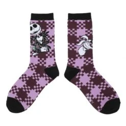 Nightmare Before Christmas Black And Purple Women's Crew Socks -Women Clothing Shop GUEST b50e84ce 3b75 446f 8092 75e79a3a2947