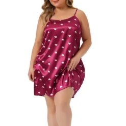 Agnes Orinda Women's Plus Size Satin Heart Print Sleeveless Nightgown 9 Agnes Orinda Women's Plus Size Satin Heart Print Sleeveless Nightgown -Women Clothing Shop GUEST b687b67c 8cfb 4ad8 acad 13826a1d5578