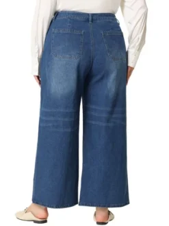 Agnes Orinda Women's Plus Size Wide Leg Stretch Washed Palazzo Denim Jeans 8 Agnes Orinda Women's Plus Size Wide Leg Stretch Washed Palazzo Denim Jeans -Women Clothing Shop GUEST b6deaf4f 8a61 45eb afcd c79ac3c95b82