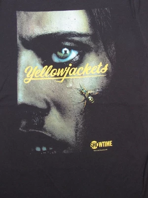 Yellowjackets Face & Logo Crew Neck Short Sleeve Black Women's T-shirt 1 Yellowjackets Face & Logo Crew Neck Short Sleeve Black Women's T-shirt