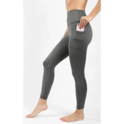 Yogalicious - Women's Carbon Lux High Waist Elastic Free Side Pocket 7/8 Ankle Legging -Women Clothing Shop GUEST ba78442c 3305 4590 a710 ee3a16195048