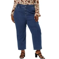 Agnes Orinda Women's Plus Size Pant Pockets Zip Up Button Fly Elastic Waist Denim Jeans 8 Agnes Orinda Women's Plus Size Pant Pockets Zip Up Button Fly Elastic Waist Denim Jeans -Women Clothing Shop GUEST bb7294e9 9e11 42ce b356 ba794906791a