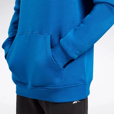 Reebok Identity Fleece Stacked Logo Pullover Hoodie Mens 4 Reebok Identity Fleece Stacked Logo Pullover Hoodie Mens - Image 4