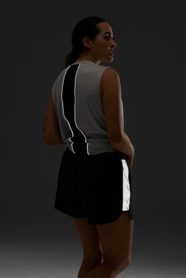 TomboyX Summit Shorts, Reflective Side Panel With Side Seam Pockets For Women 2 TomboyX Summit Shorts, Reflective Side Panel With Side Seam Pockets For Women - Image 2