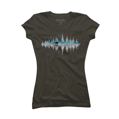 Junior's Design By Humans The Sounds Of Nature - Music Sound Wave By NomAdartStudio T-Shirt 4 Junior's Design By Humans The Sounds Of Nature - Music Sound Wave By NomAdartStudio T-Shirt - Image 4