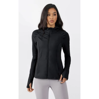 Yogalicious - Women's Slim Fit Hooded Track Jacket 5 Yogalicious - Women's Slim Fit Hooded Track Jacket - Image 5
